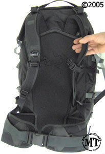 Arc'teryx Needle 45 : view of thermoformed back panel