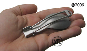 Brunton MY-Ti Folding Titanium Spork : folded in hand