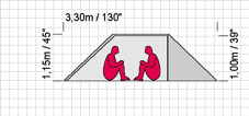 Exped Sirius Extreme tent, tent dimensions