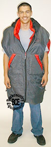 exped wallcreeper pl synthetic fill sleeping bag; model with vest configuration