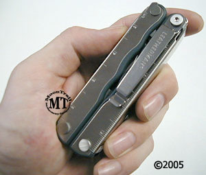 Leatherman Kick Multi-Tool with Optional Removable Pocket Clip, In Hand