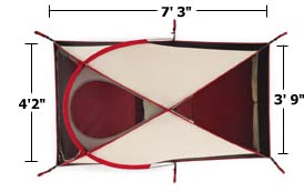 MSR Fusion 2 tent, tent diagram