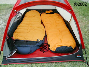 msr fusion 2, 4 season convertible tent; view with bags