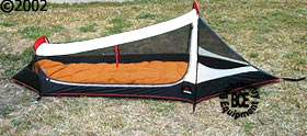MSR MicroZoid 3 season tent; side view