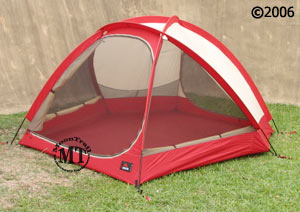 MSR SuperFusion 3 , 4 season 3 person tent ; main tent body with mesh in use