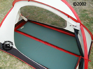 MSR Velo tent: view of interior w/pads