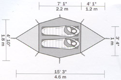 MSR Wind 2; 2-Person Mountaineering Tent; Diagram