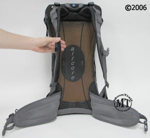 Osprey Stratos 24 : view of backpanel and suspension