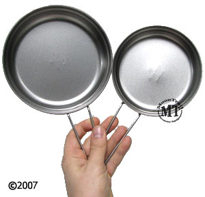 Snow Peak Titanium Multi Compact Cook Set : both lids can be used as frying pans
