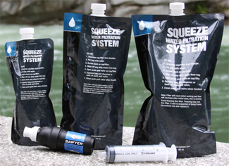 SP131, Squeeze Water Filtration System with 3 pouches