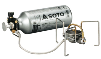 SOTO MUKA STOVE OD-1NP WITH WIND SHIELD AND HEAT REFLECTOR GAS UNLEADED FUEL 