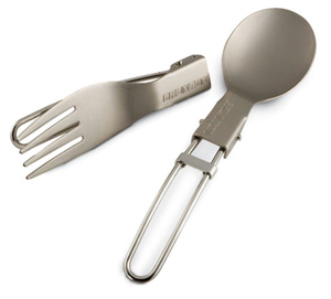 My-Ti titanium folding spoon and fork set
