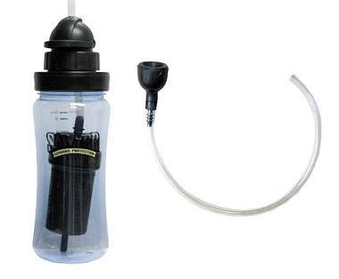 Water purifier kit with bottle