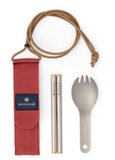 Chopsticks and Titanium Short Spork combo